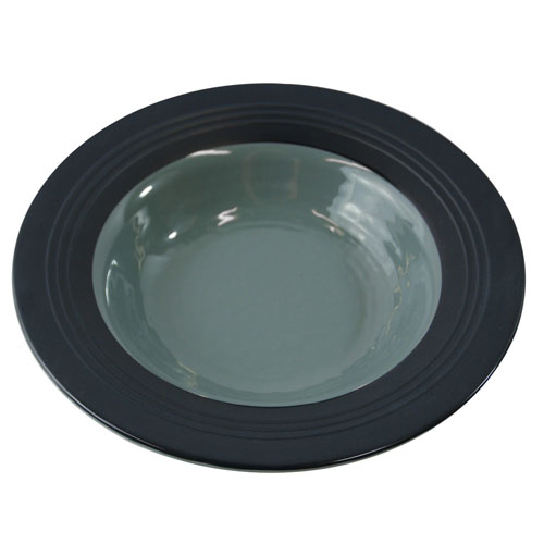 Elite Global Solutions DB82GM Durango 16 oz. Abyss & Lapis Round Two-Tone Melamine Bowl - Case of 6