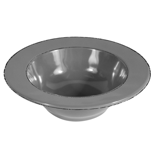 Elite Global Solutions DB8T Trestles Vintage California 18 oz. Gray Round Double-Line Bowl - Case of 6