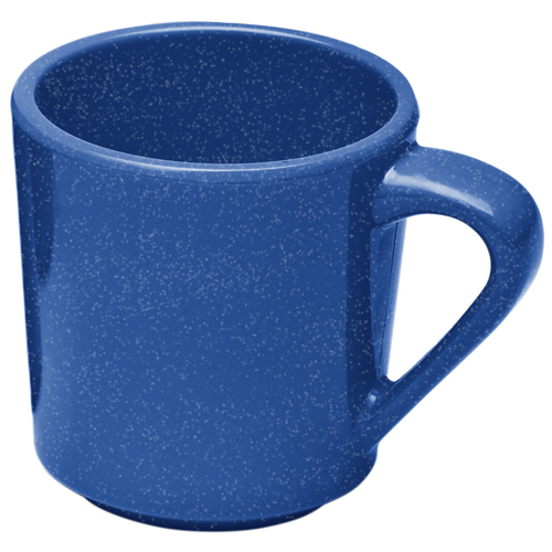 Elite Global Solutions DC14-BC Base Camp Blue Speckle 14 oz. Melamine Mug - Case of 6