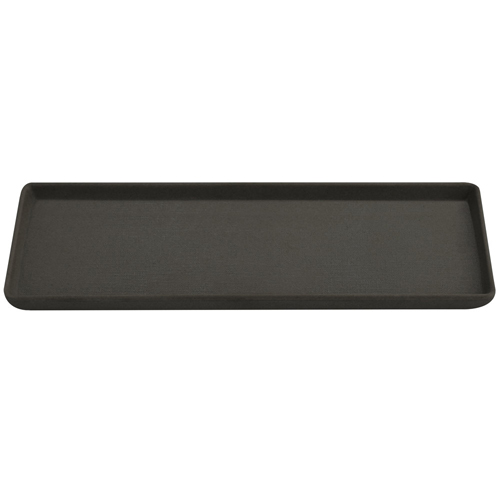 Elite Global Solutions ECO412 Greenovations Black 12 1/8" x 4 1/4" Rectangular Tray - Case of 6