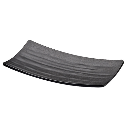 Elite Global Solutions JW5409 Zen 8 5/8" x 4 3/4" Black Rectangular Wave Tray - Case of 6