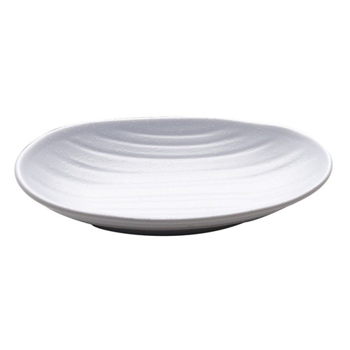 Elite Global Solutions JW7308 Zen 8 1/8" x 5 1/8" White Deep Oval Plate - Case of 6