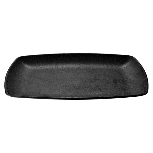 Elite Global Solutions JW7312 Zen 12 1/4" x 8 1/2" Black Rectangular Platter - Case of 6