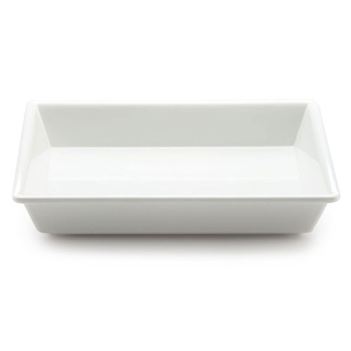 Elite Global Solutions M1012RCNW The Bakers Display White 2.5 qt. Rectangular Melamine Bowl - Case of 4