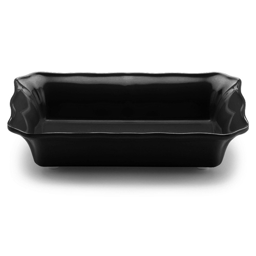 Elite Global Solutions M107RC The Bakers Qt. Black Rectangular Melamine Dish - Case of 6