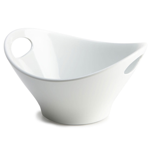 Elite Global Solutions M1111OVH Bilbao Display White qt. Large Oval Bowl with Handles - Case of