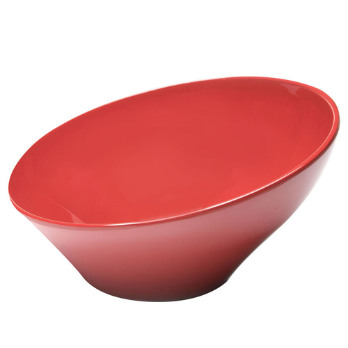 Elite Global Solutions M115 Pappasan Cranberry 2 Qt. Slanted Melamine Bowl - Case of 3