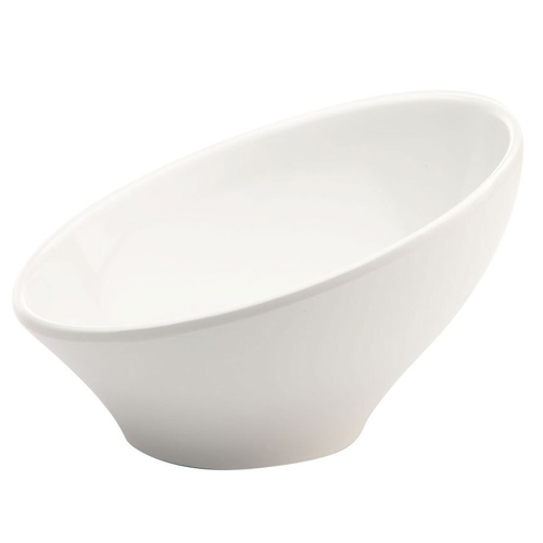 Elite Global Solutions M115 Pappasan White 2 Qt. Slanted Melamine Bowl - Case of 3