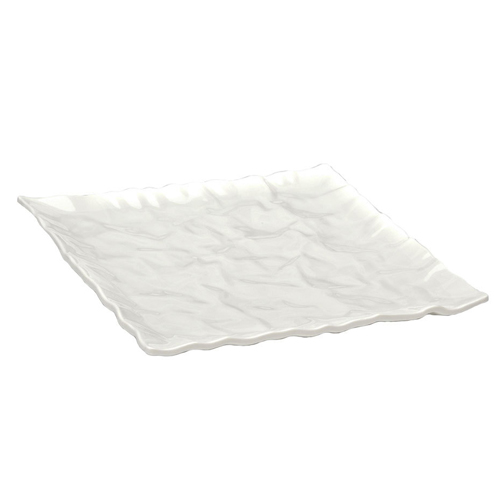 Elite Global Solutions M12121 Crinkled Paper Display White Square Melamine Tray - Case of 3
