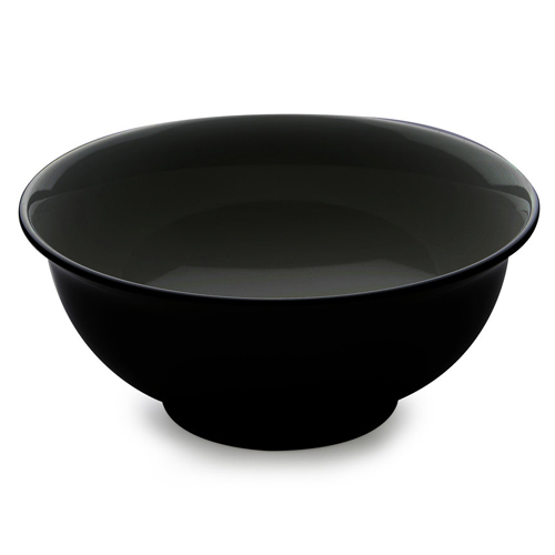 Elite Global Solutions M125R5 The Classics Black 6.25 qt. Round Flared Bowl - Case of 3