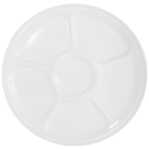 Elite Global Solutions M12P6 Foundations Display White 6-Compartment Tray - Case of 4
