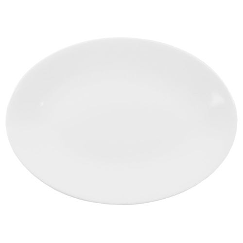 Elite Global Solutions M1310 Luna Display White 13 1/2" x 10" Oval Plate - Case of 6