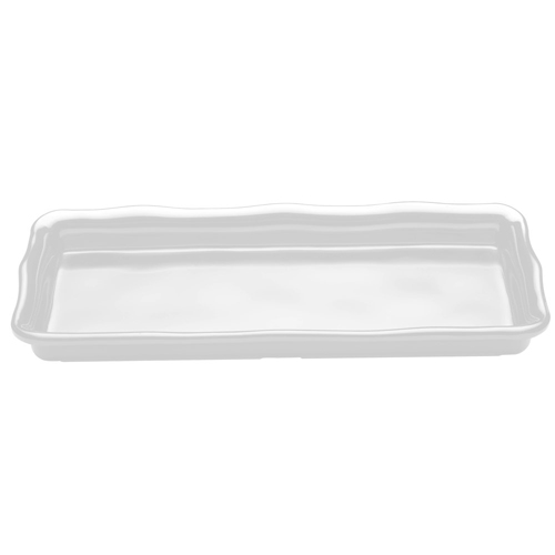 Elite Global Solutions M1318 The Edge Display White 17 3/4" x 13" x 1 1/2" Rectangular Organic Edge Tray