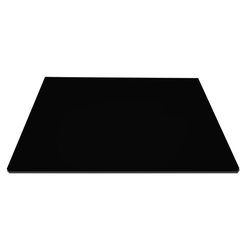 Elite Global Solutions M13518F Black Melamine Flat Tray with Feet - 18" x 13 1/2" - Case of 2
