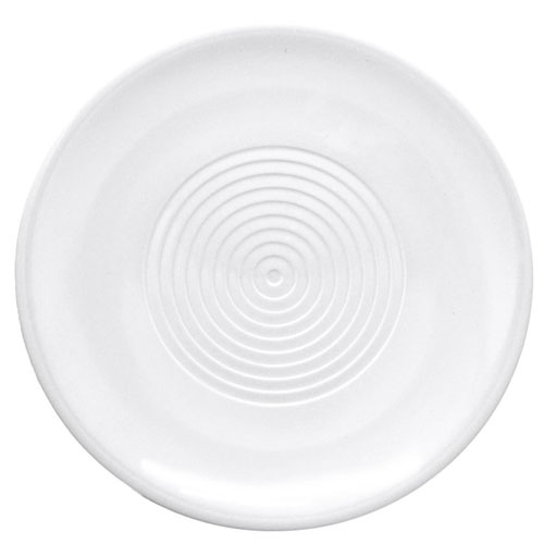 Elite Global Solutions M141R Pura Vita Round Melamine Ribbed Platter - Case of 3