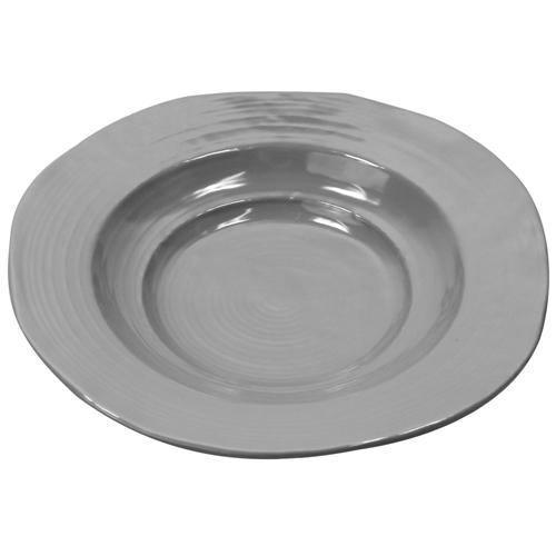 Elite Global Solutions M14B Della Terra 44 oz. Gray Irregular Round Serving Bowl - Case of 4