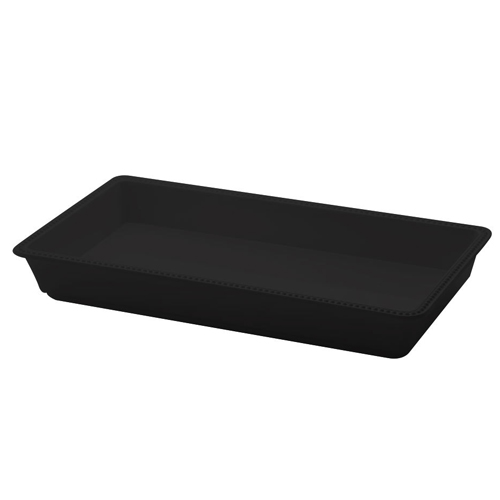 Elite Global Solutions M1582 Venetian Black 15" x 8" x 2" Rectangular Melamine Tray