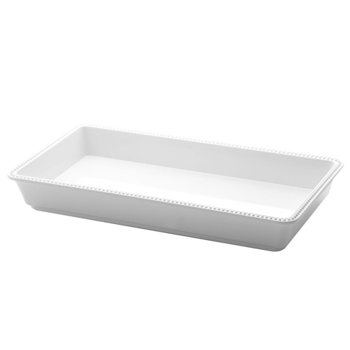 Elite Global Solutions M1582 Venetian Display White 15" x 8" x 2" Rectangular Melamine Tray