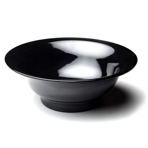 Elite Global Solutions M16R6 The Classics Black 7.5 qt. Round Flared Bowl - Case of 3