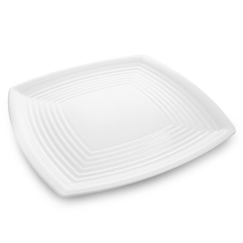 Elite Global Solutions M16SQ Pura Vita Square Melamine Ribbed Platter - Case of 3