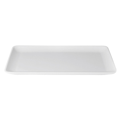 Elite Global Solutions M2011RC Belize Display White 20" x 11" Rectangular Melamine Tray - Case of 3