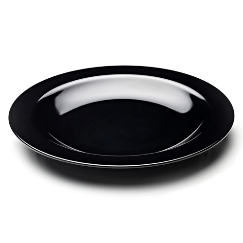 Elite Global Solutions M20R The Classics Black Wide Rim Round Platter - Case of 3