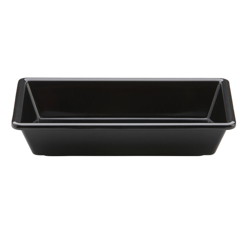 Elite Global Solutions M610RCB The Bakers Black 1 qt. Rectangular Melamine Bowl - Case of 6