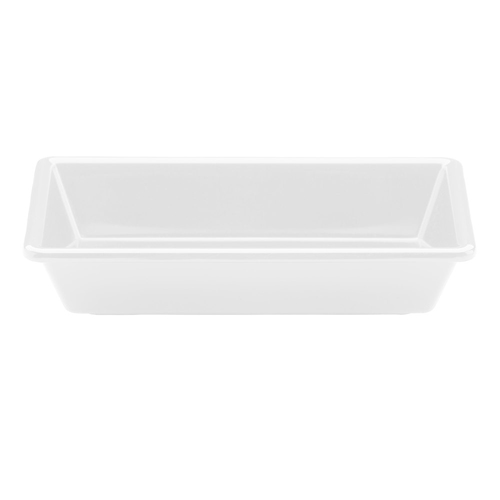 Elite Global Solutions M610RCNW The Bakers Display White 1 qt. Rectangular Melamine Bowl - Case of 6