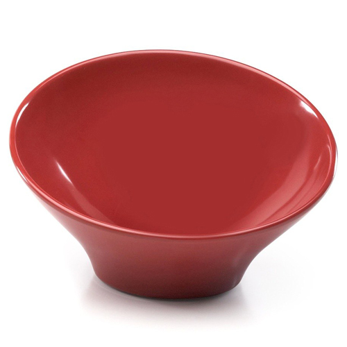 Elite Global Solutions M75 Pappasan Cranberry 18 oz. Slanted Melamine Bowl - Case of 6