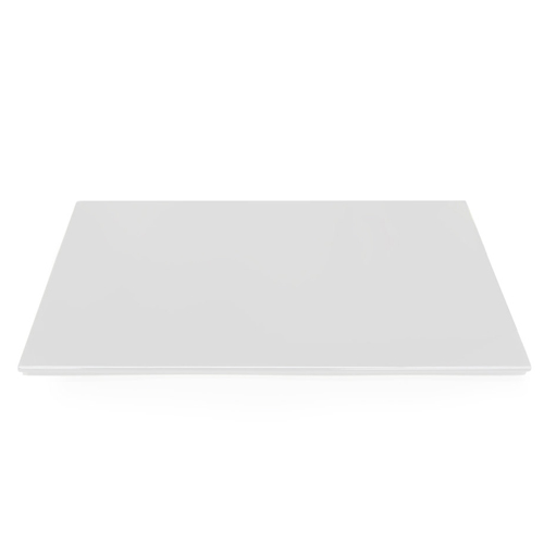 Elite Global Solutions M8155F Display White Melamine Flat Tray with Feet - 15 3/4" x 7 3/4" - Case of 6