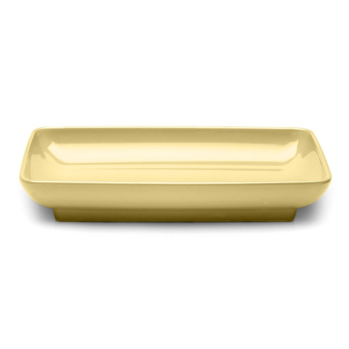 Elite Global Solutions M85145 Pappasan Banana Crepe 14 1/2" Rectangular Melamine Platter - Case of 3