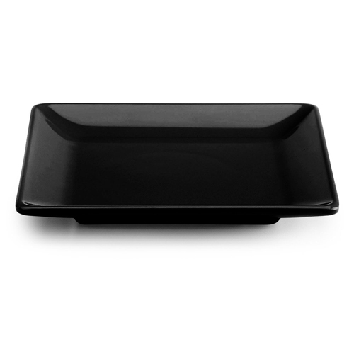 Elite Global Solutions M99SQ Symmetry Black 9" Square Melamine Plate - Case of 6