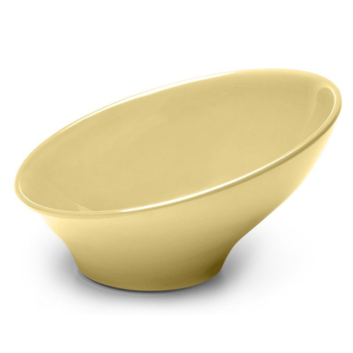 Elite Global Solutions M9 Pappasan Banana Crepe 28 oz. Slanted Melamine Bowl - Case of 4