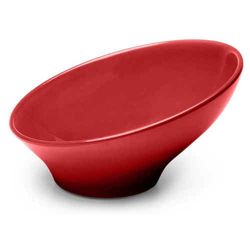 Elite Global Solutions M9 Pappasan Cranberry 28 oz. Slanted Melamine Bowl - Case of 4