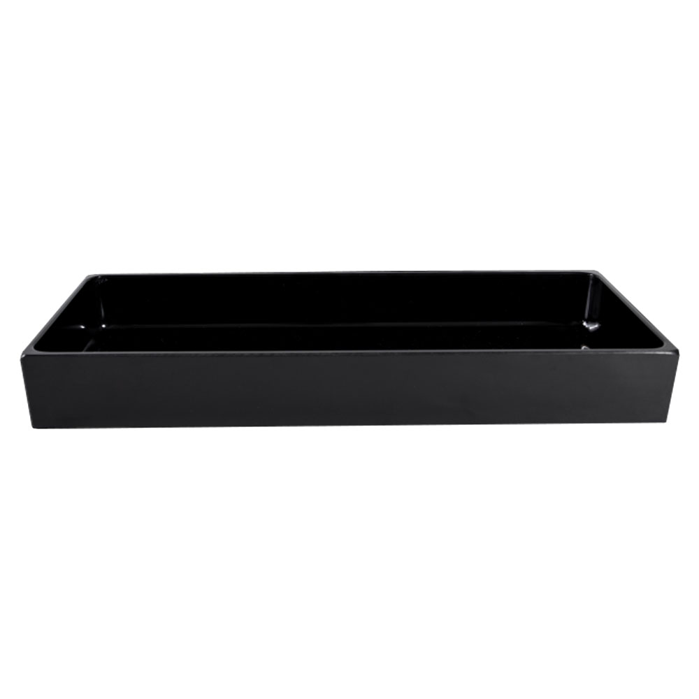 Elite Global Solutions Modern European Black Rectangular Bin, 15" x 6" x 2"