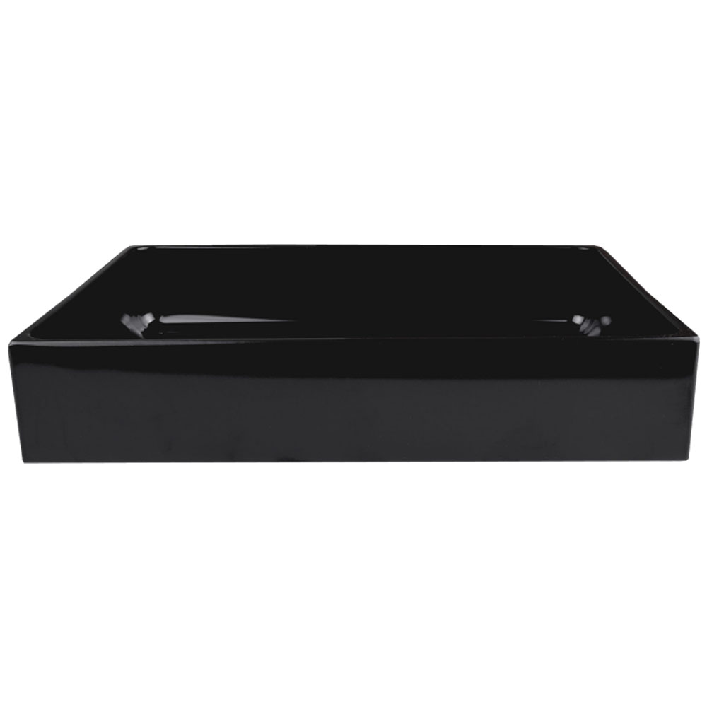 Elite Global Solutions Modern European Black Rectangular Bin, 10" x 8" x 2"