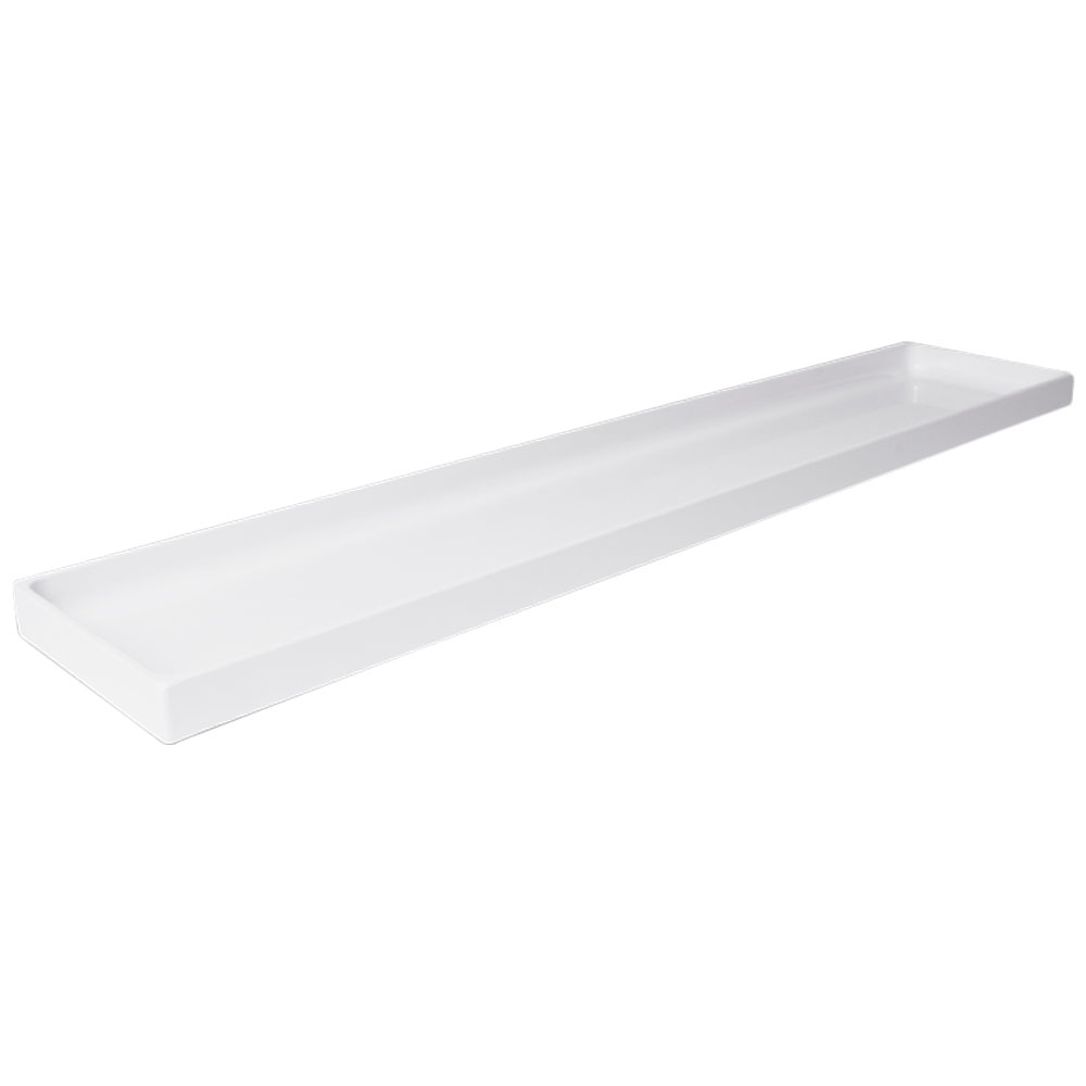 Elite Global Solutions Modern European White Rectangular Bin, 1-1/4