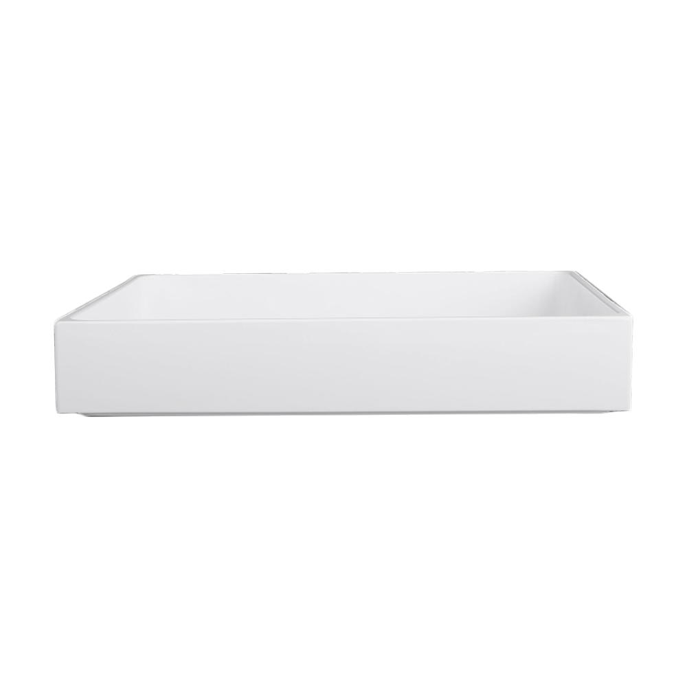 Elite Global Solutions Modern European White Rectangular Bin, 12" x 10" x 3"