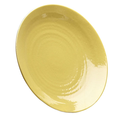 Elite Global Solutions Pebble Creek D9RR Olive Oil-Colored 9" Round Plate - Case of 6