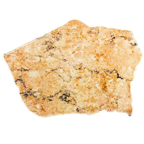 Elite Global Solutions QS2316 Rocky Mountain High Rust Granite 23" x 16" Irregular Shape Display Stone Platter - Case of 2