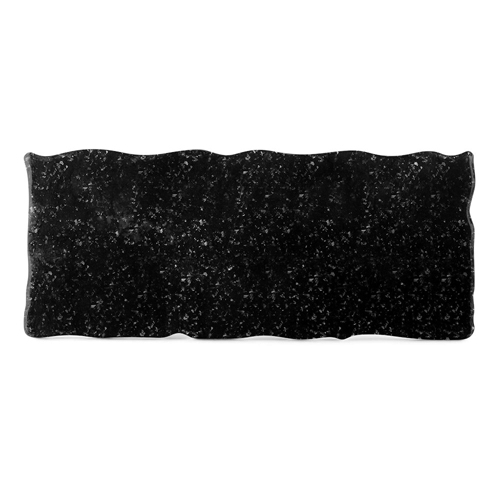 Elite Global Solutions QS2410 Rocky Mountain High 23 3/4" x 10" Black Granite Rectangular Riser - Case of 2