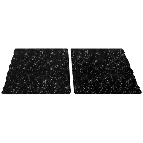 Elite Global Solutions QS2430 Rocky Mountain High Black Granite 30" x 23 3/4" Rectangular Shape 2-Piece Riser Platter Set