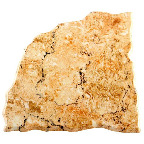 Elite Global Solutions QST15 Rocky Mountain High Rust Granite Triangular Shape Display Stone Platter - Case of 2