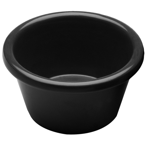 Elite Global Solutions R25SM Ramekins 2.5 oz. Black Round Ramekin - Case of 6