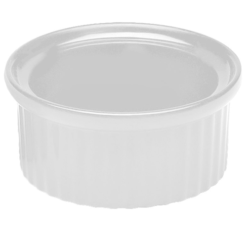 Elite Global Solutions R2 Ramekins 2 oz. White Ribbed Ramekin - Case of 6