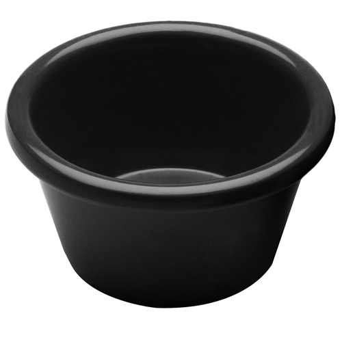 Elite Global Solutions R3SM Ramekins 3 oz. Black Round Ramekin - Case of 6