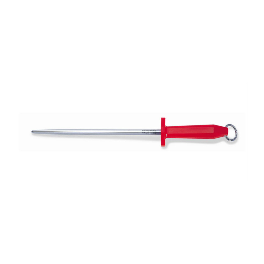 F. Dick Packinghouse 10" Round Sharpening Steel Not Chromium-plated, Polished, Stainless, for butchers
