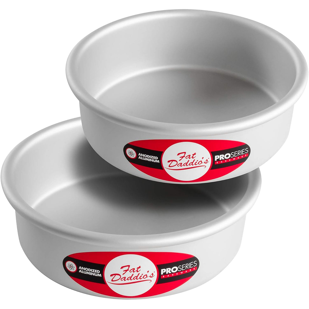 Fat Daddio's Aluminim Round Cake Pan, Set of 2 - 9" x 2"