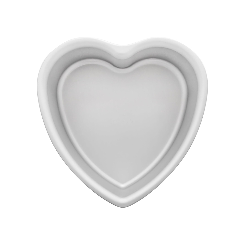 Fat Daddios PHT-83 Anodized Aluminum Heart Cake Pan 8" x 3" Deep 