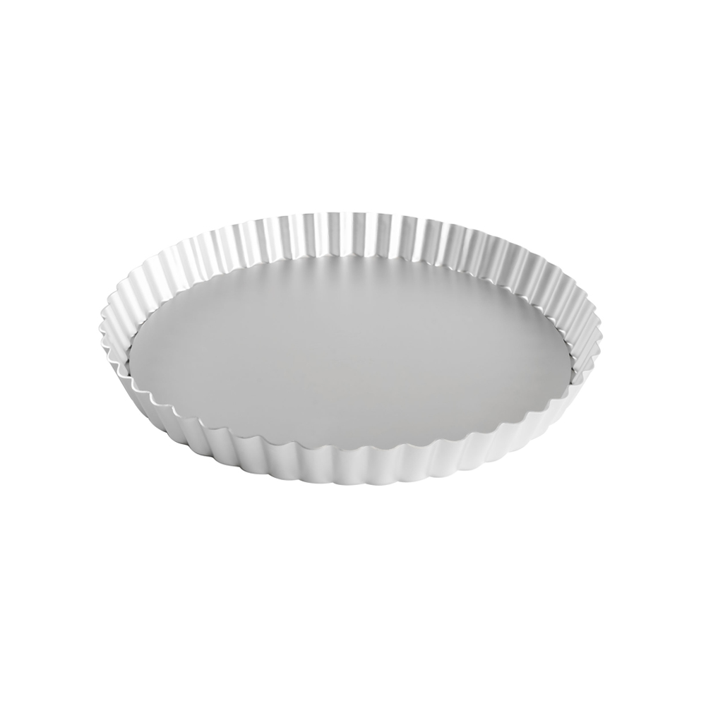 Fat Daddios Fluted Tart Pan with Removable Bottom, 9.5" Diameter x 1" Deep 